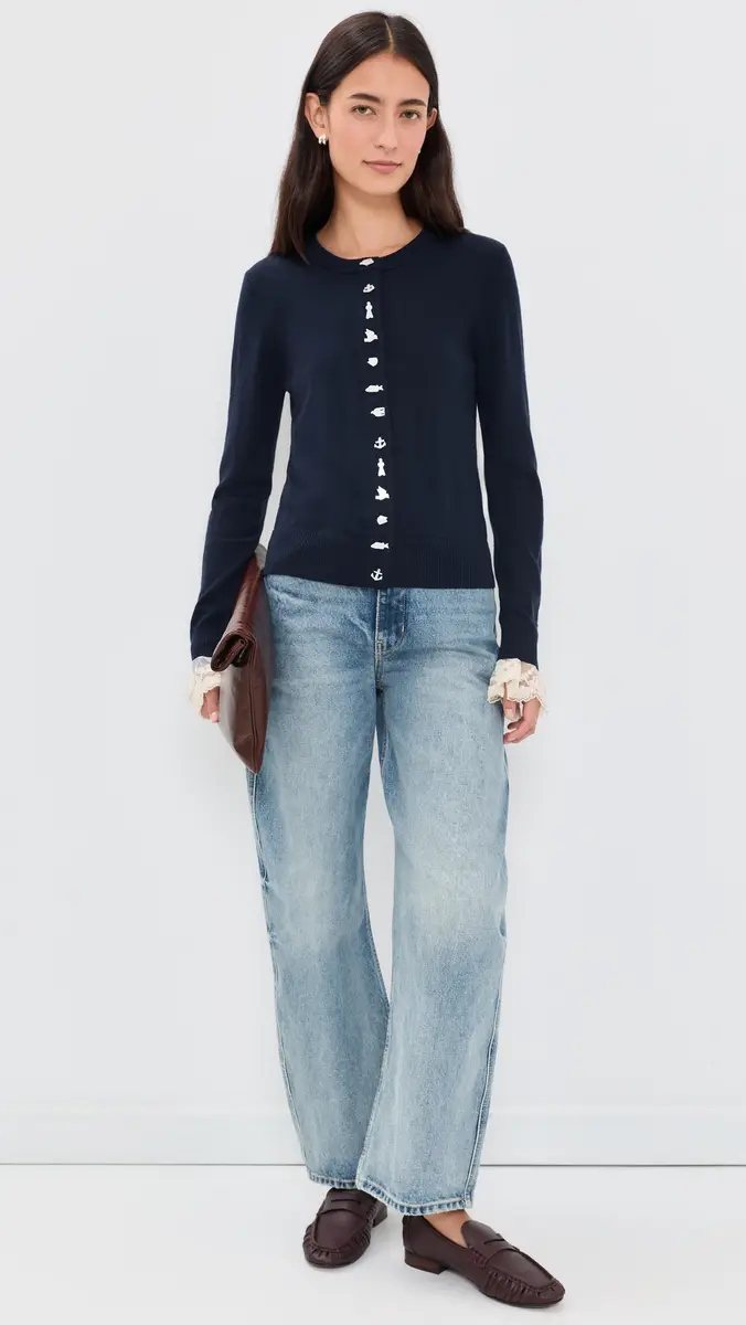 Sea Danielle Pearl Button Cardigan | Thumbnail 5 Sea Danielle Pearl Button Cardigan | Thumbnail 5