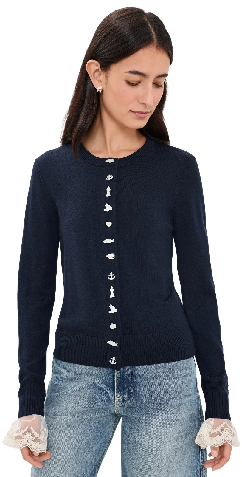 Sea Danielle Pearl Button Cardigan