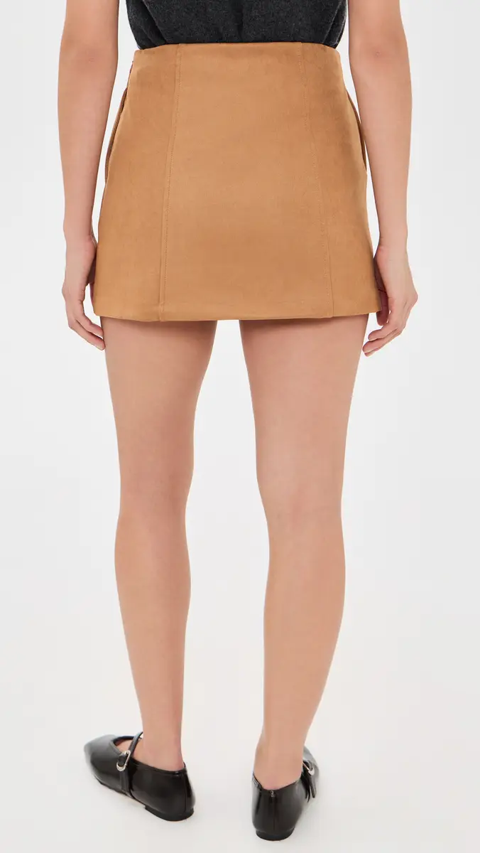 English Factory Faux Suede Mini Skort | Thumbnail 3 English Factory Faux Suede Mini Skort | Thumbnail 3