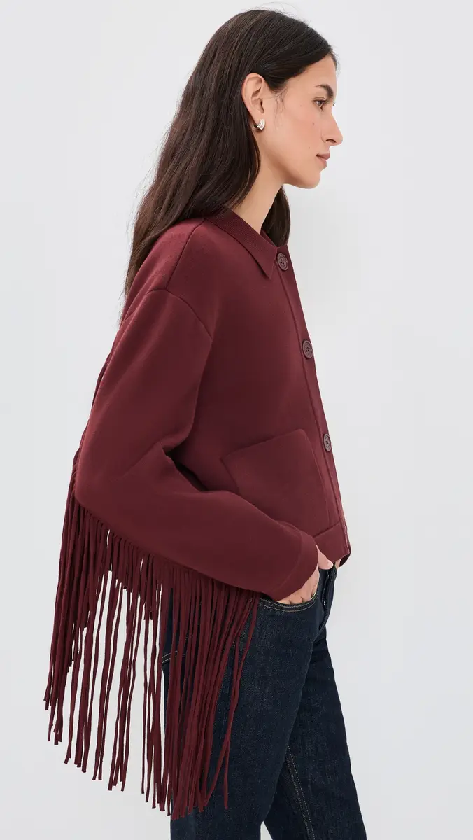 Essentiel Antwerp Istern Jacket with Fringes Margot Mauve | Thumbnail 4 Essentiel Antwerp Istern Jacket with Fringes Margot Mauve | Thumbnail 4