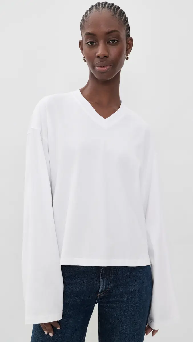LIONESS Bloom V Neck Long Sleeve Tee | Thumbnail 2 LIONESS Bloom V Neck Long Sleeve Tee | Thumbnail 2