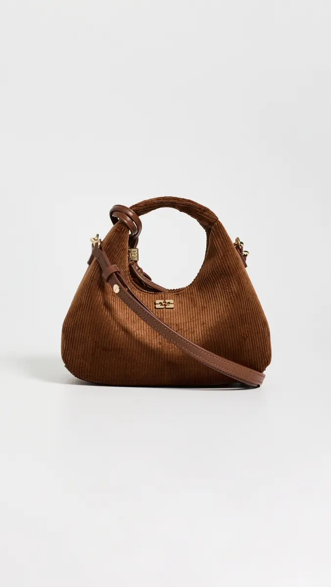 Ganni Corduroy Mini Hobo Bag | Thumbnail 2 Ganni Corduroy Mini Hobo Bag | Thumbnail 2