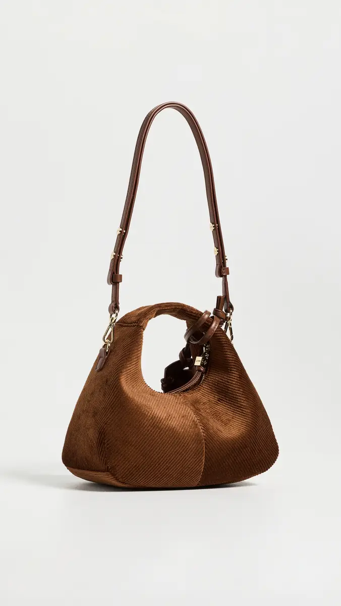 Ganni Corduroy Mini Hobo Bag | Thumbnail 4 Ganni Corduroy Mini Hobo Bag | Thumbnail 4