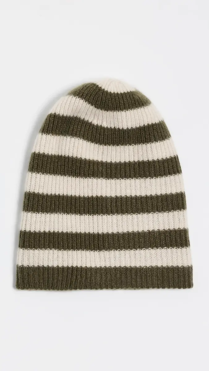 White + Warren Cashmere Striped Beanie | Thumbnail 2 White + Warren Cashmere Striped Beanie | Thumbnail 2