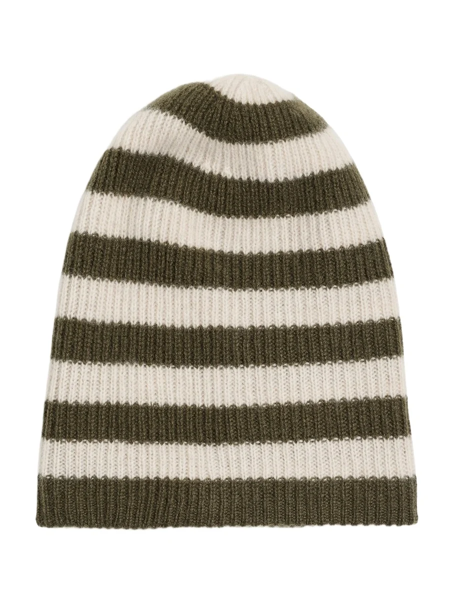 Cashmere Striped Beanie Cashmere Striped Beanie
