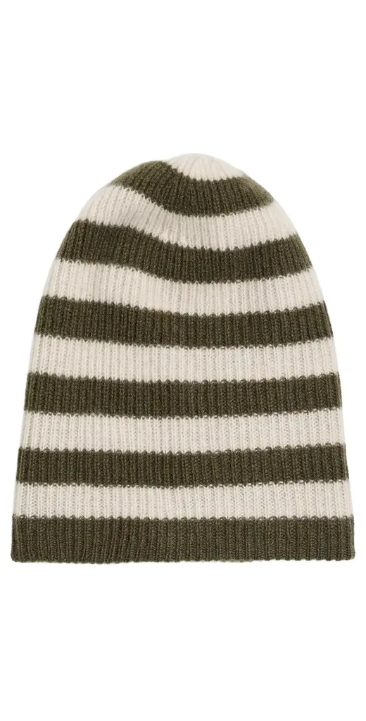 Cashmere Striped Beanie Cashmere Striped Beanie