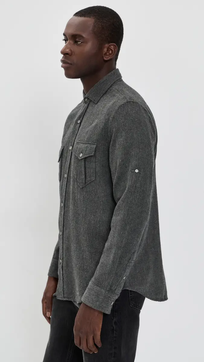 Billy Reid Herringbone Scout Shirt | Thumbnail 4