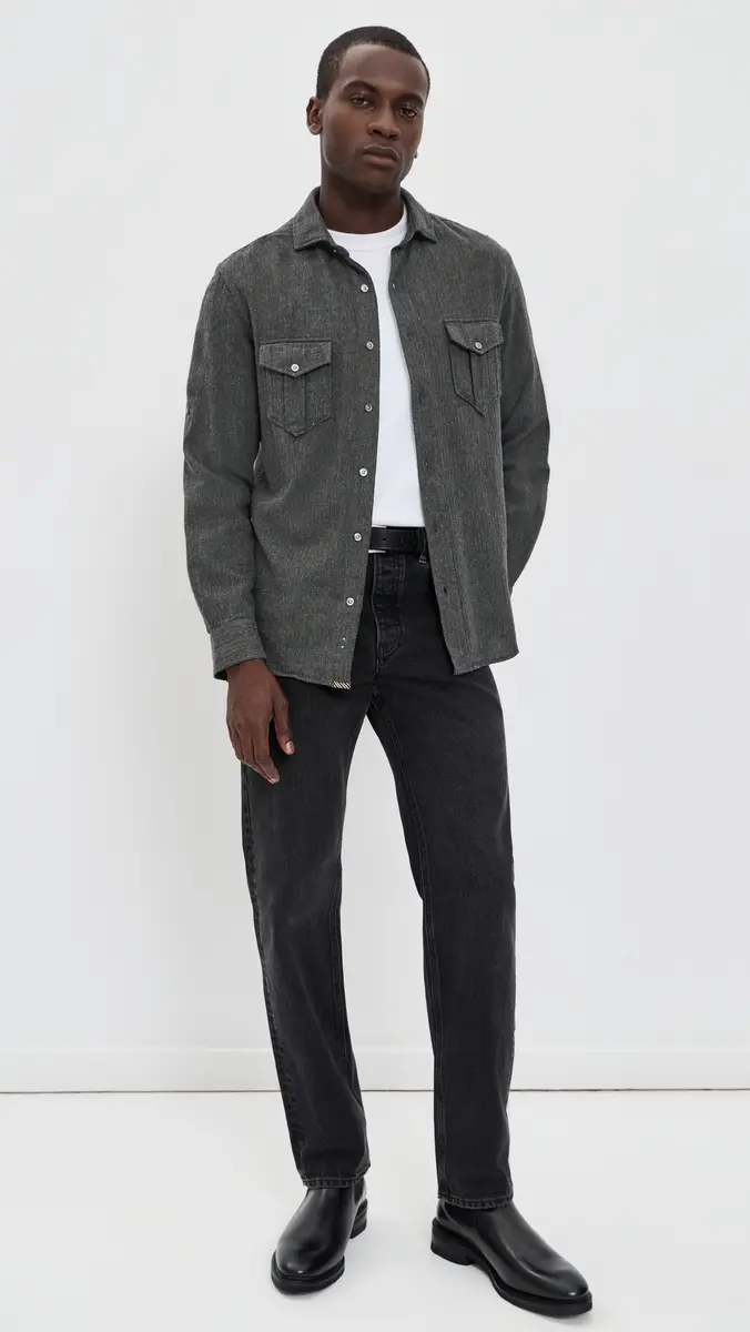 Billy Reid Herringbone Scout Shirt | Thumbnail 5