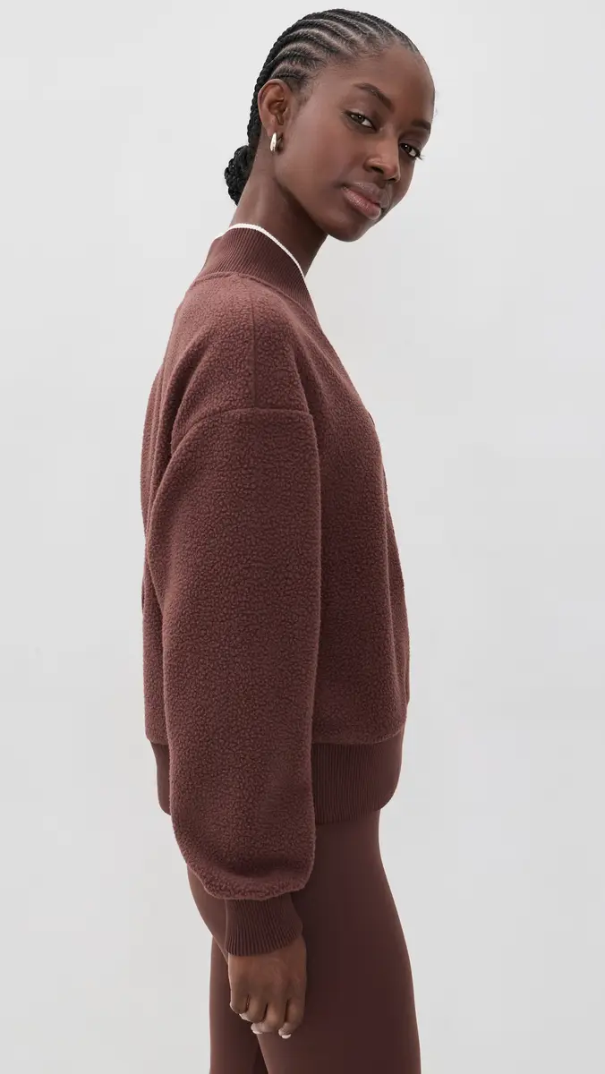 Varley Brenna Button Neck Fleece Sweatshirt | Thumbnail 4 Varley Brenna Button Neck Fleece Sweatshirt | Thumbnail 4