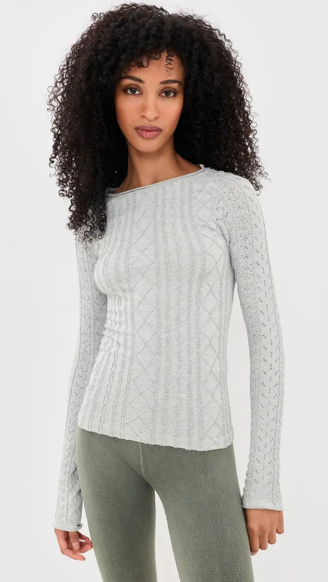 Free People So Soft Seamless Cable Top | Thumbnail 3 Free People So Soft Seamless Cable Top | Thumbnail 3