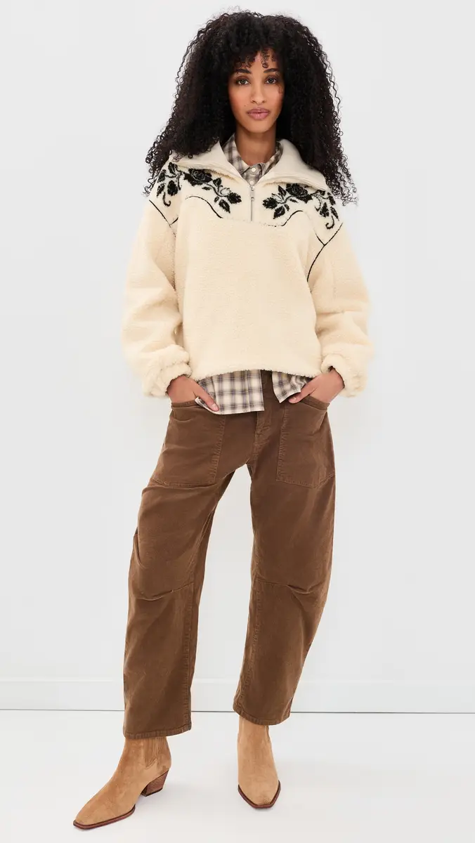 For Love & Lemons Western Floral Sherpa Sweatshirt | Thumbnail 5