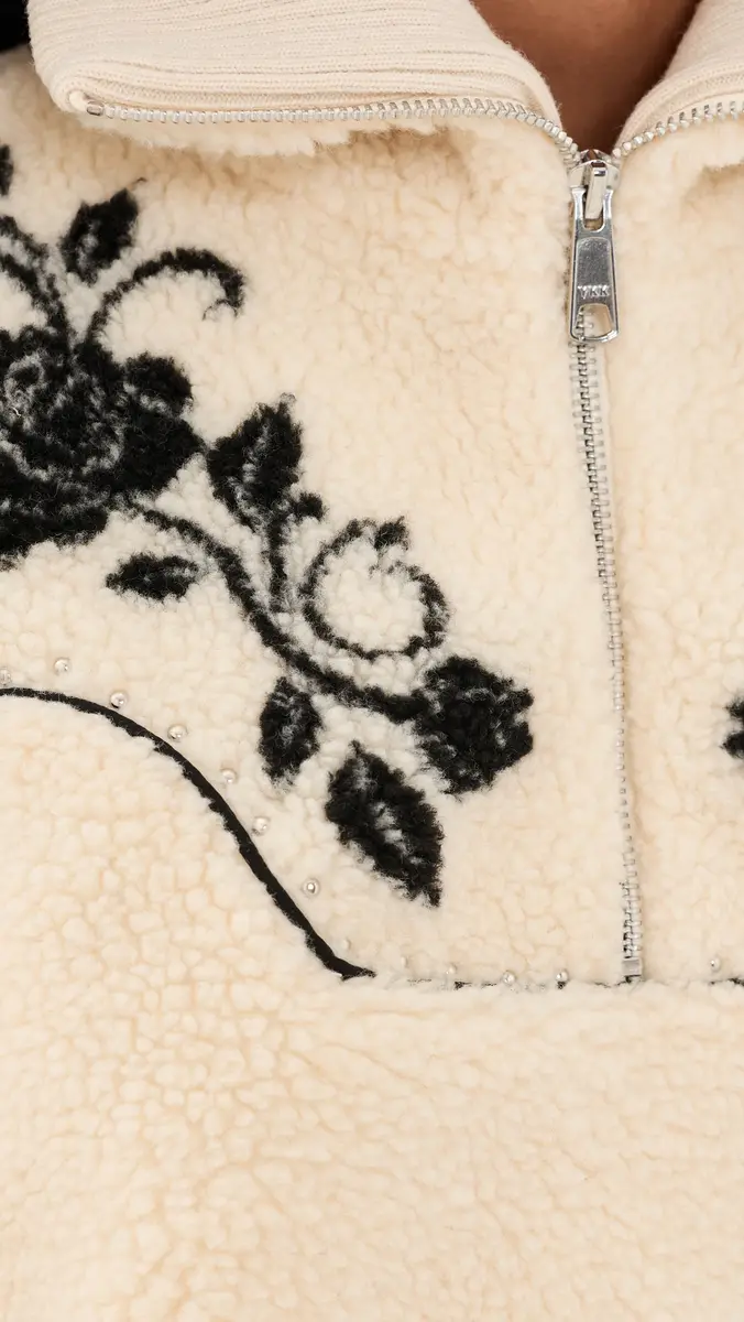 For Love & Lemons Western Floral Sherpa Sweatshirt | Thumbnail 6