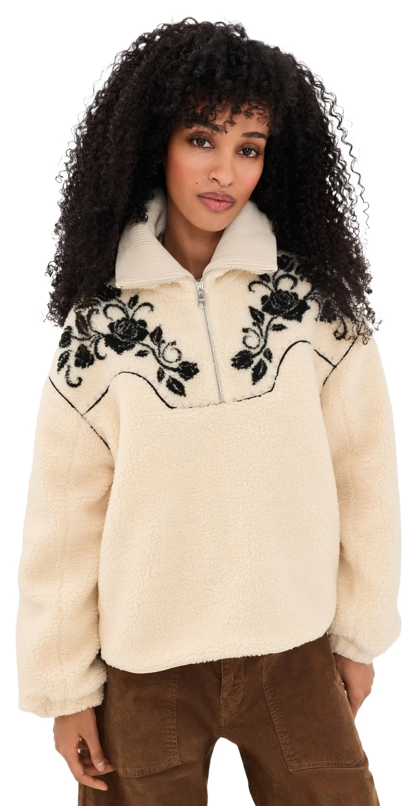 Western Floral Sherpa Sweatshirt Western Floral Sherpa Sweatshirt