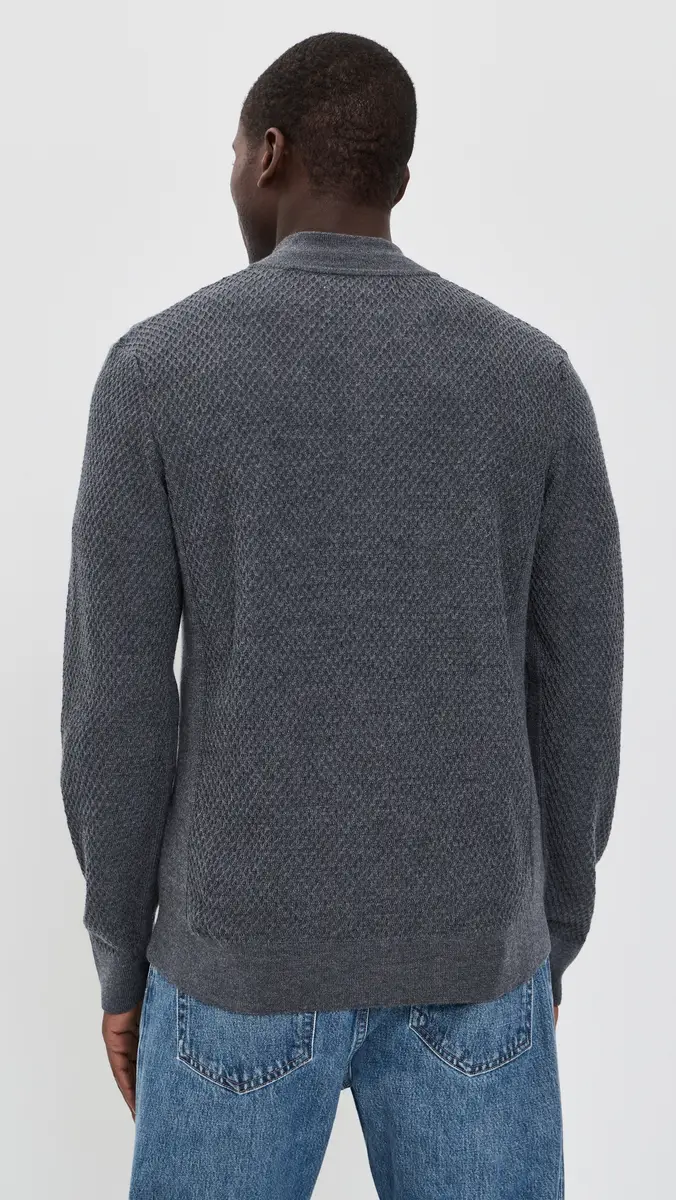 Billy Reid Honeycomb Quarter Zip Wool Sweater | Thumbnail 3