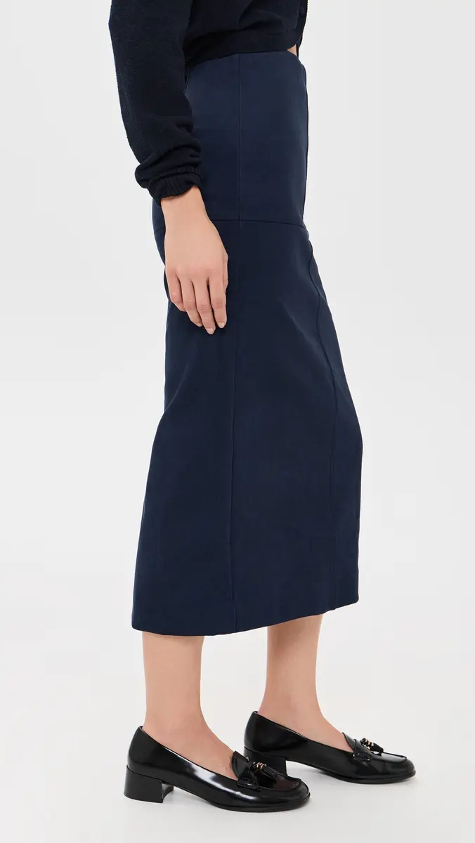 English Factory Faux Suede Midi Skirt | Thumbnail 4 English Factory Faux Suede Midi Skirt | Thumbnail 4