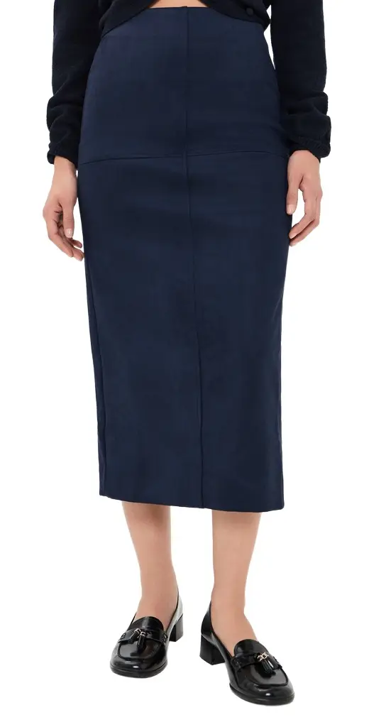 Faux Suede Midi Skirt Faux Suede Midi Skirt