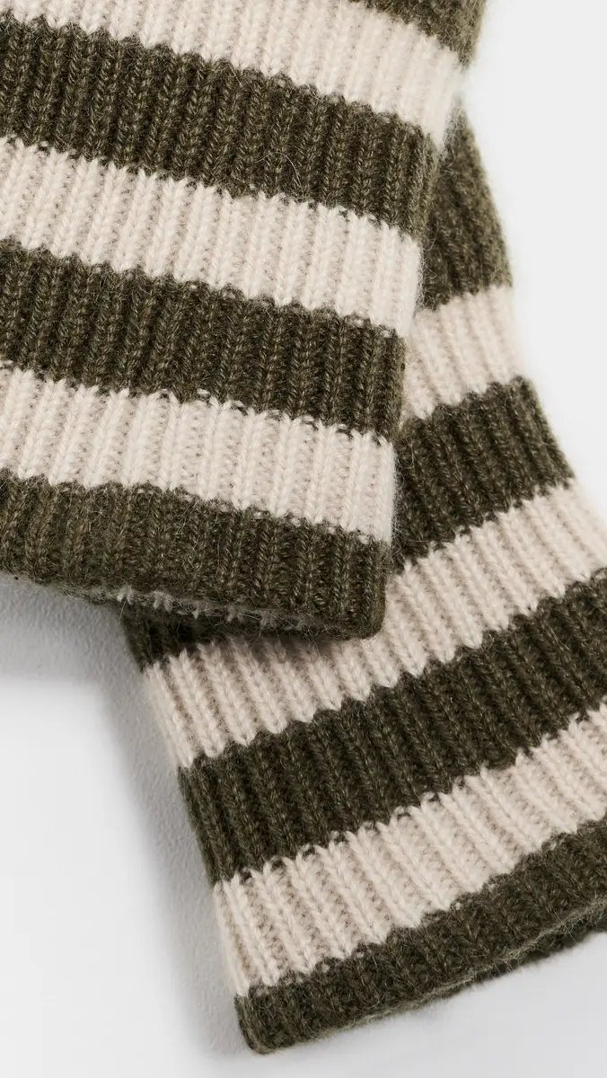 White + Warren Cashmere Striped Mittens | Thumbnail 4 White + Warren Cashmere Striped Mittens | Thumbnail 4