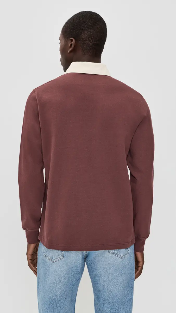 Taylor Stitch The Rugby Shirt In Burgundy Burgundy | Thumbnail 3 Taylor Stitch The Rugby Shirt In Burgundy Burgundy | Thumbnail 3