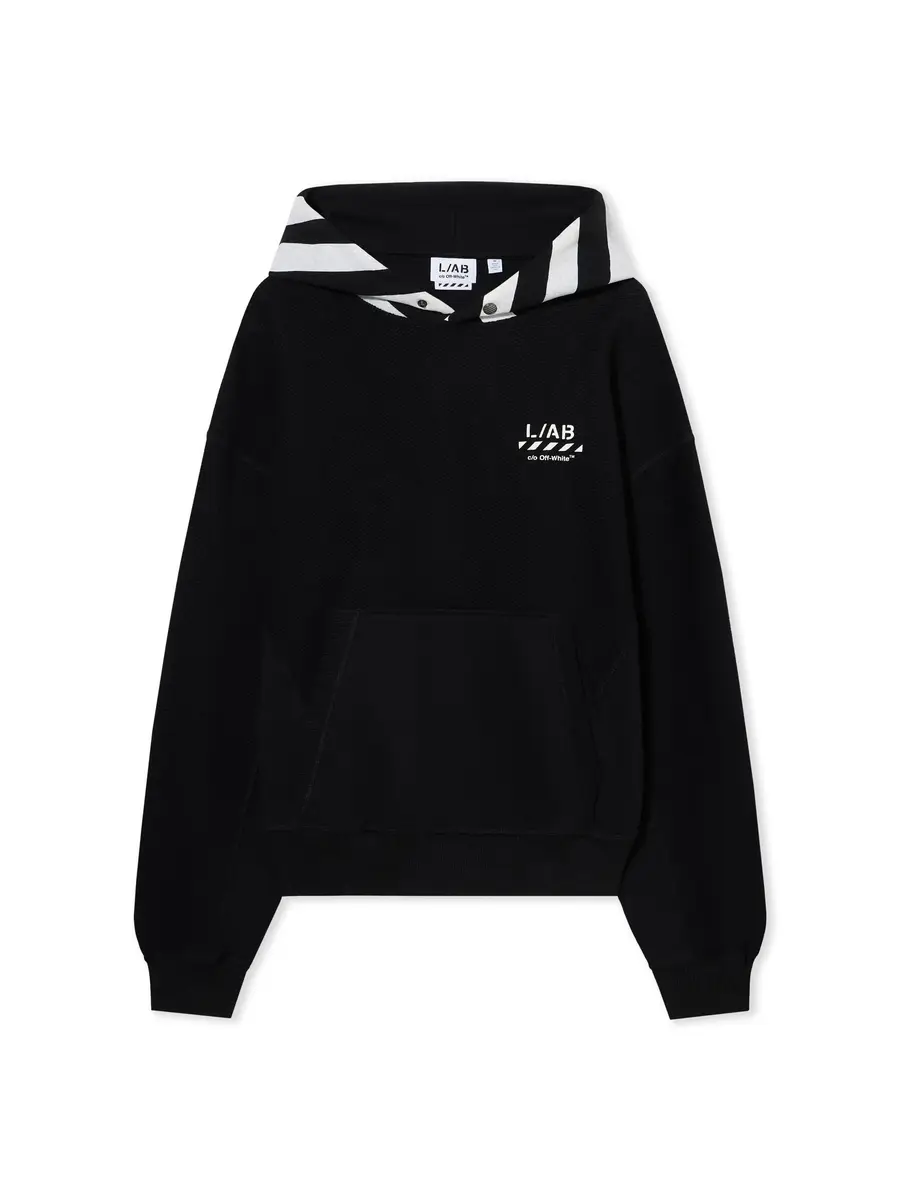Off-White L/AB Reverse Fleece Hoodie | Thumbnail 2 Off-White L/AB Reverse Fleece Hoodie | Thumbnail 2