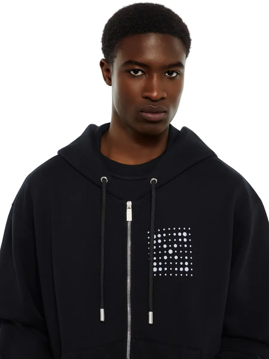 Off-White Dotted Arrow Regular Zip Hoodie | Thumbnail 5