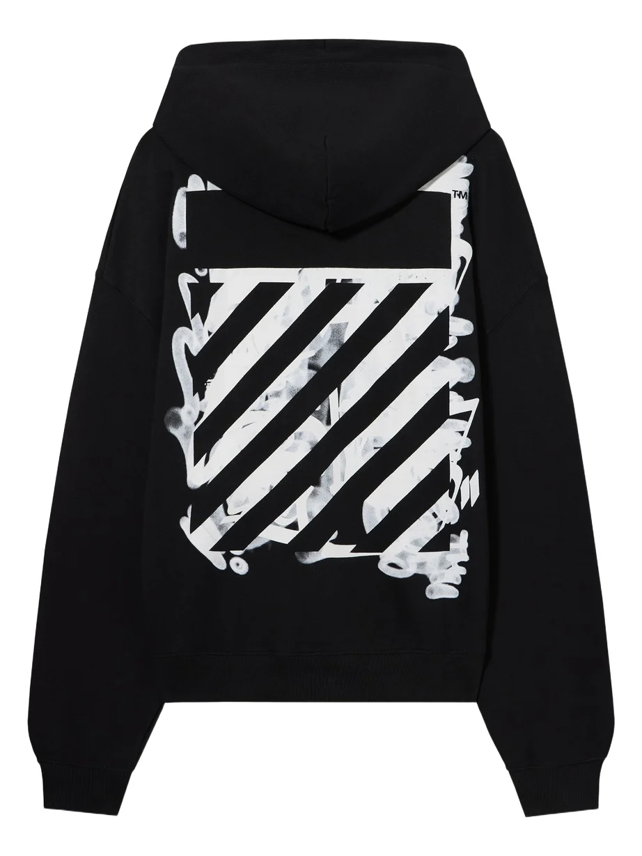 Off-White L/AB Graffiti Diagonal Hoodie