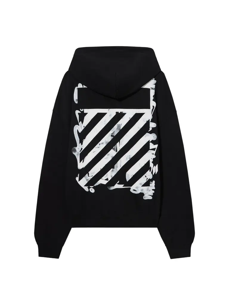 Off-White L/AB Graffiti Diagonal Hoodie