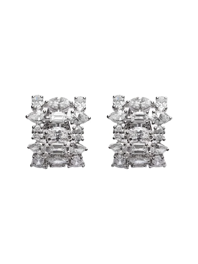 Art Deco 18kt white gold earrings with diamonds