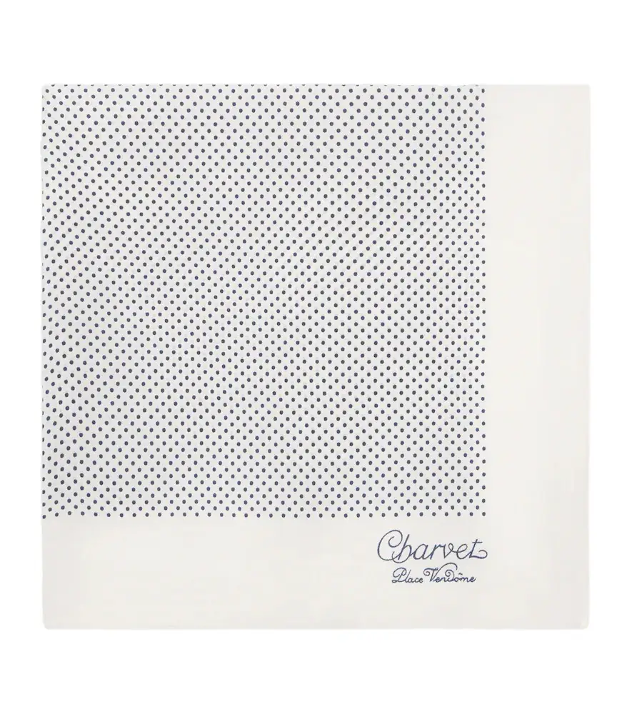 Charvet Checked silk pocket square