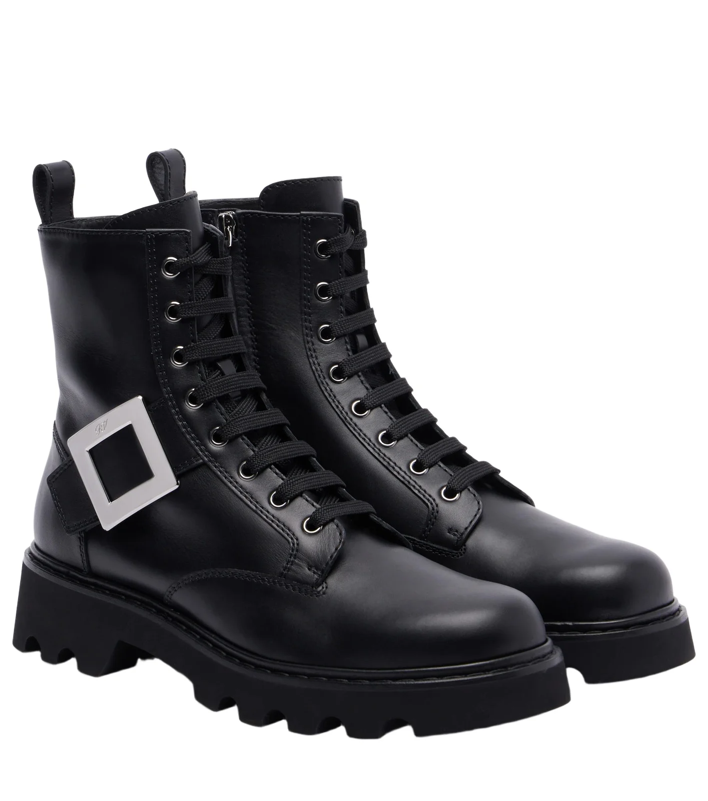 Roger Vivier Viv Rangers leather ankle boots
