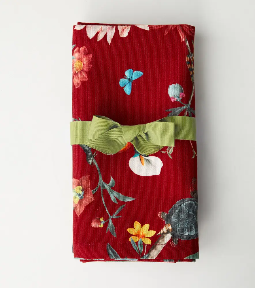 La DoubleJ Fantastic Creatures set of 4 cotton napkins by Beto Val | Thumbnail 2