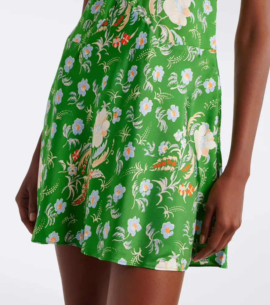 DÔEN Dôen Mazarin floral-appliqué silk-blend minidress | Thumbnail 3 DÔEN Dôen Mazarin floral-appliqué silk-blend minidress | Thumbnail 3