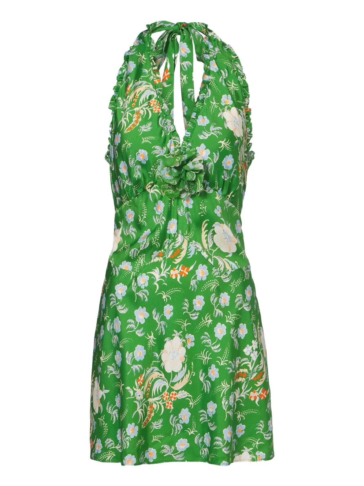 Dôen Mazarin floral-appliqué silk-blend minidress Dôen Mazarin floral-appliqué silk-blend minidress