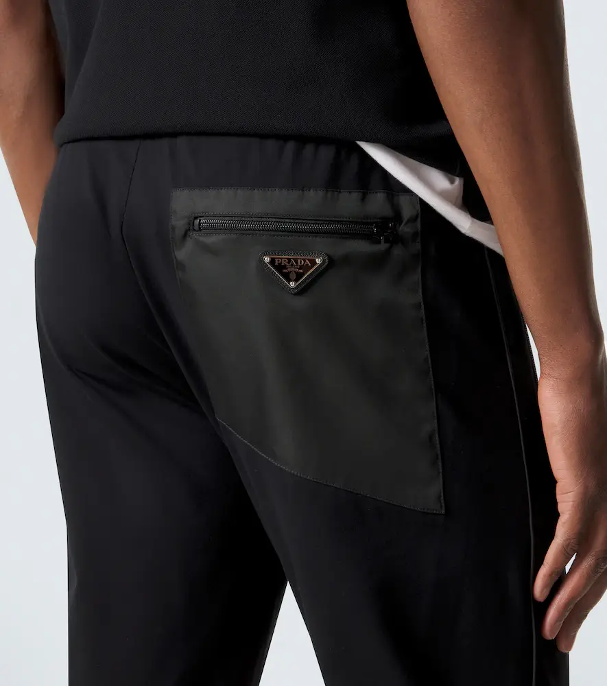 Prada Re-Nylon and cotton-blend tapered pants | Thumbnail 3