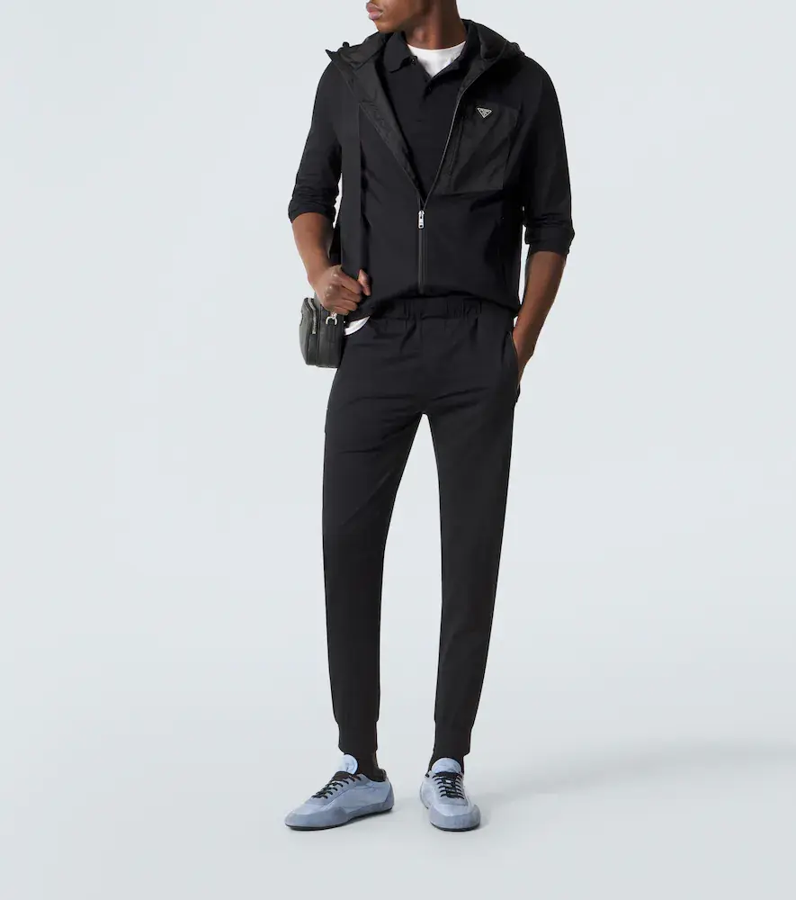 Prada Re-Nylon and cotton-blend tapered pants | Thumbnail 4