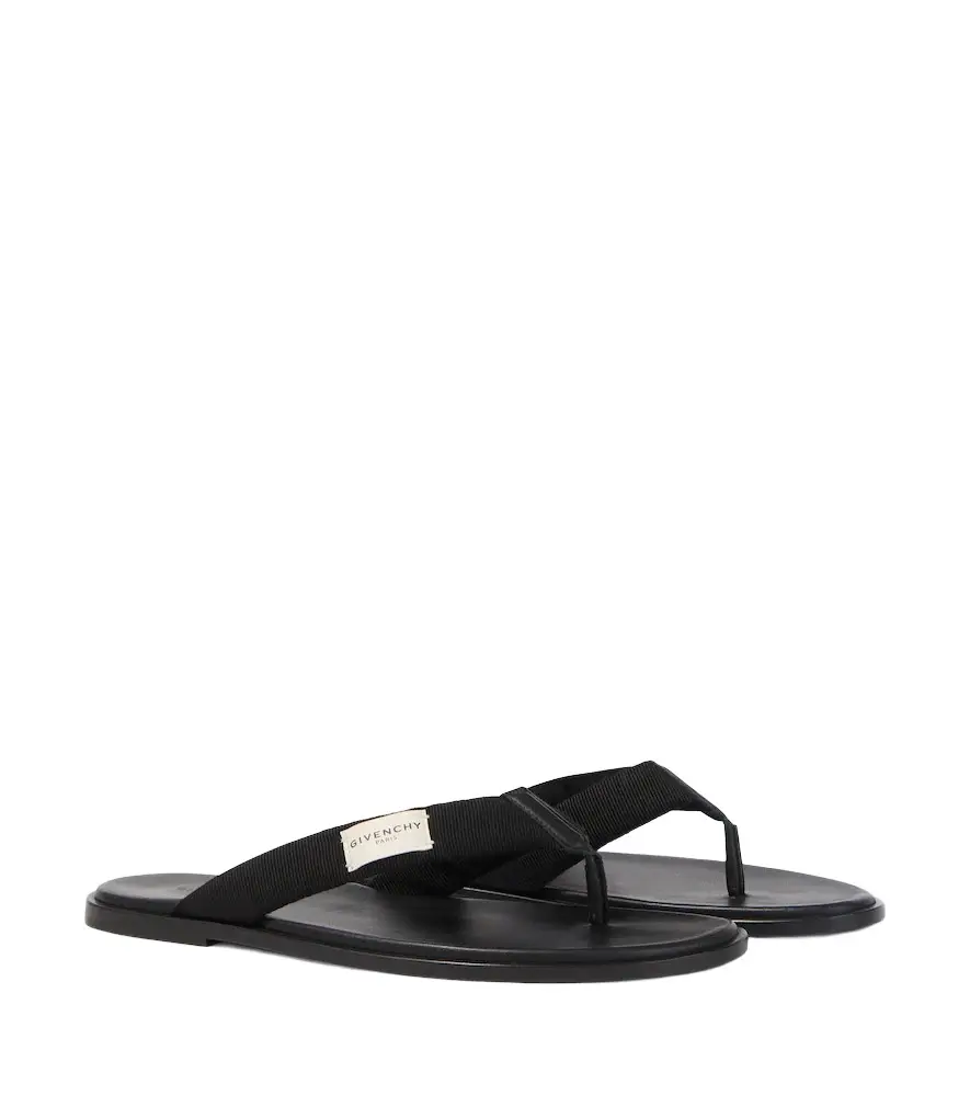 Givenchy Logo grosgrain thong sandals