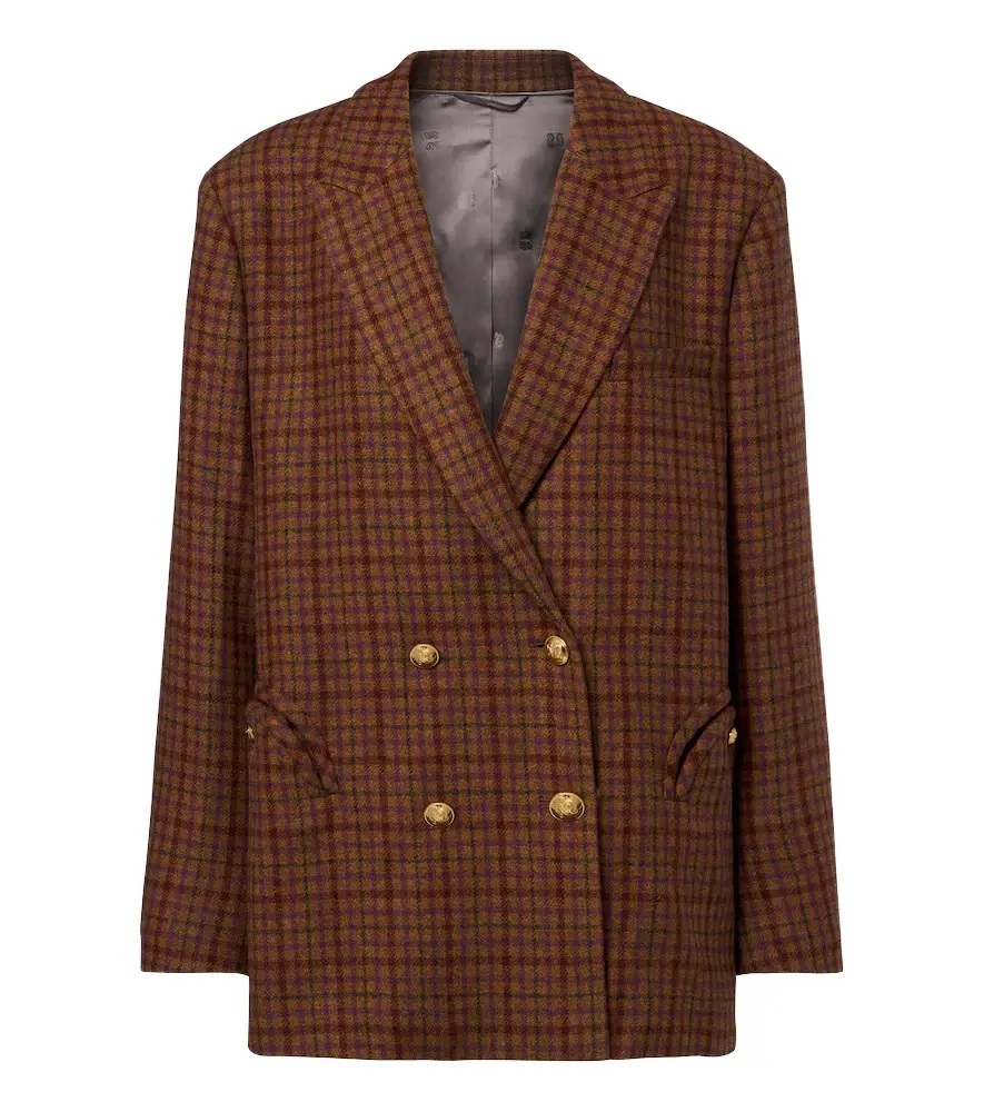 Blazé Milano Nightbreak checked virgin wool blazer Blazé Milano Nightbreak checked virgin wool blazer