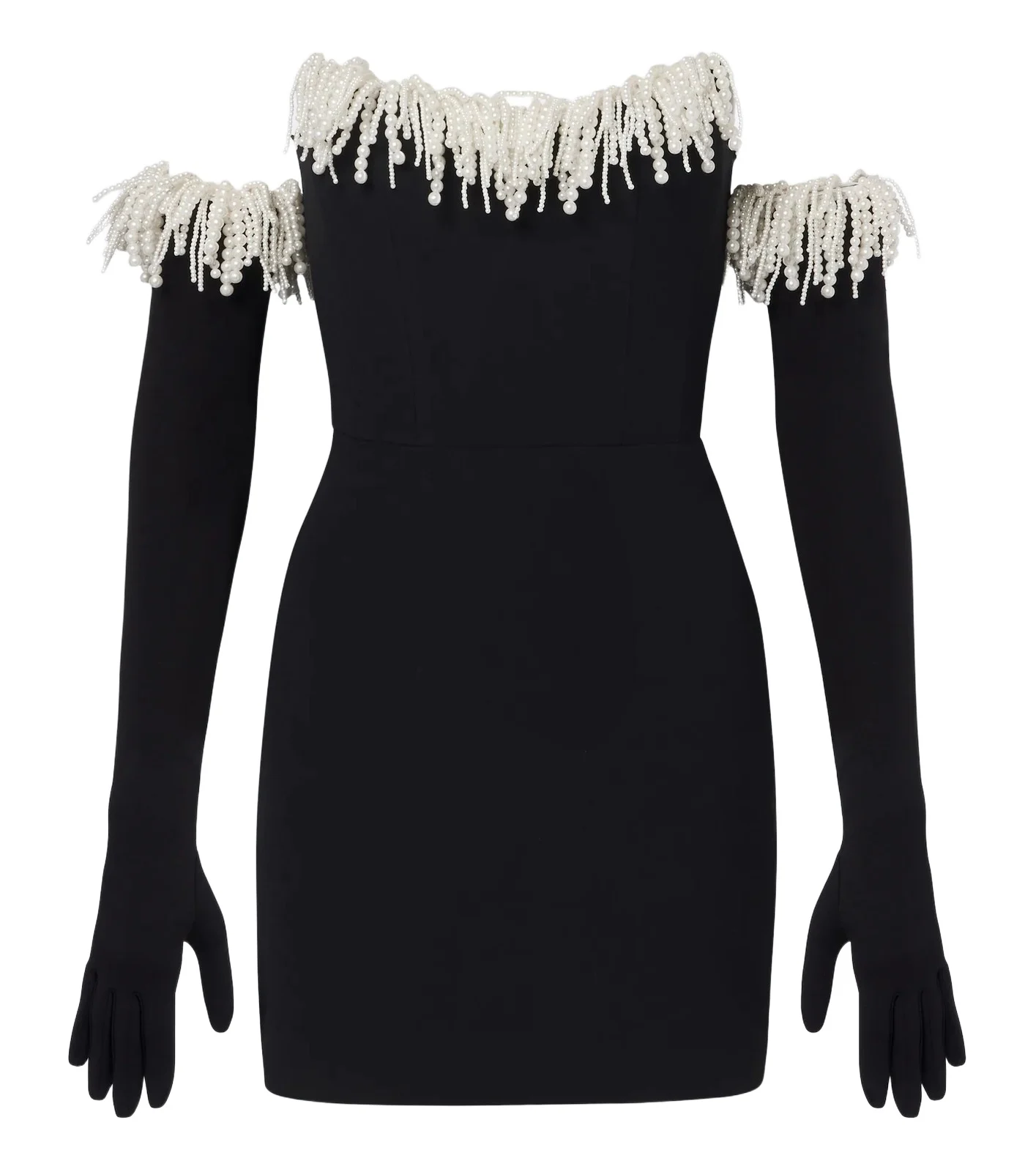 David Koma Embellished fringed bustier minidress