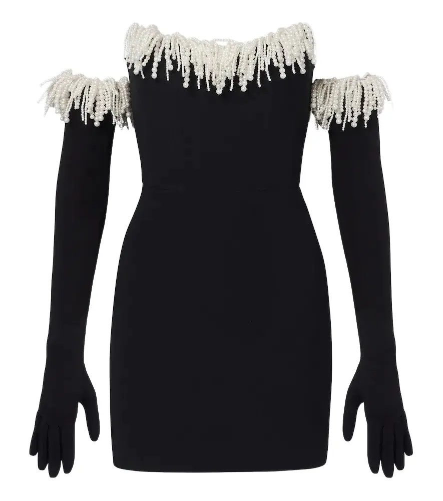 Embellished fringed bustier minidress Embellished fringed bustier minidress
