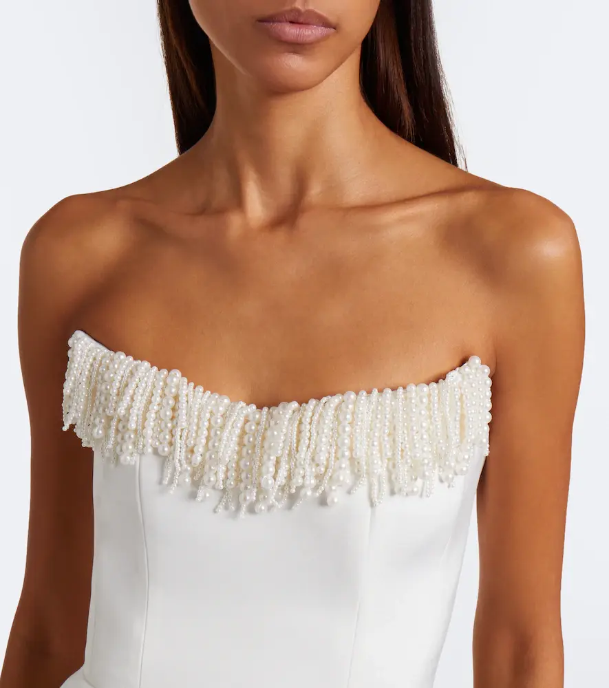David Koma Beaded fringed strapless bustier gown | Thumbnail 3 David Koma Beaded fringed strapless bustier gown | Thumbnail 3