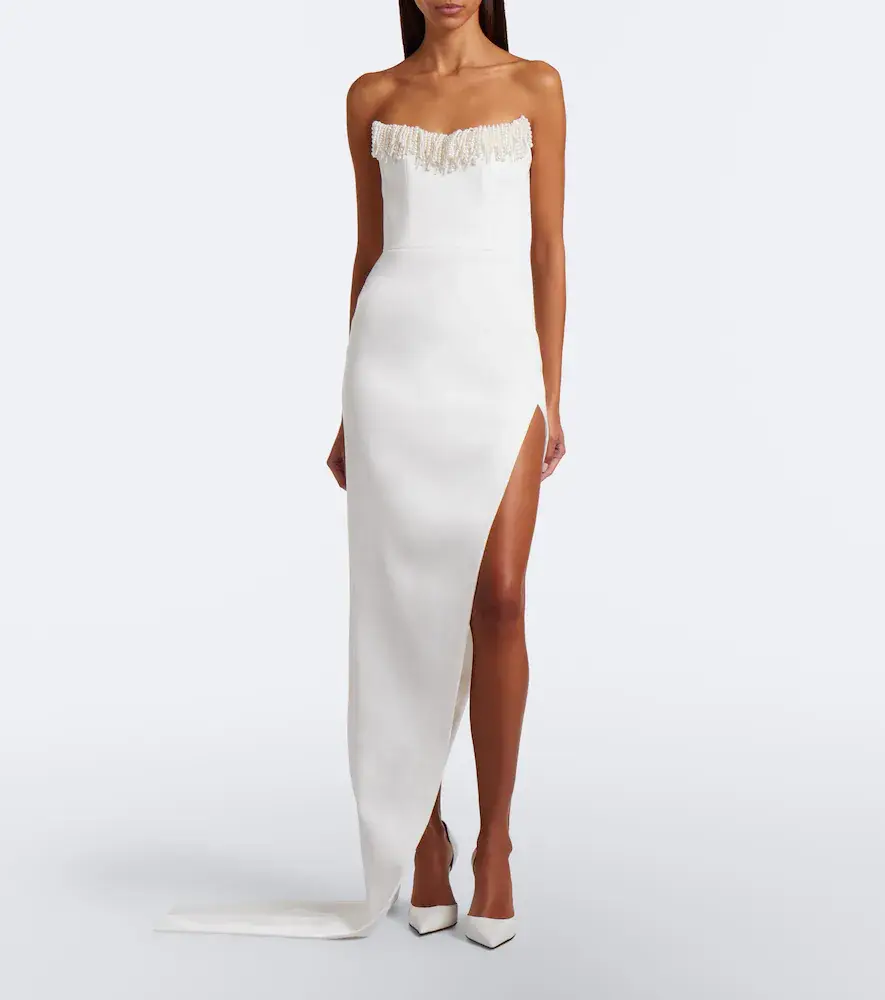 David Koma Beaded fringed strapless bustier gown | Thumbnail 6 David Koma Beaded fringed strapless bustier gown | Thumbnail 6
