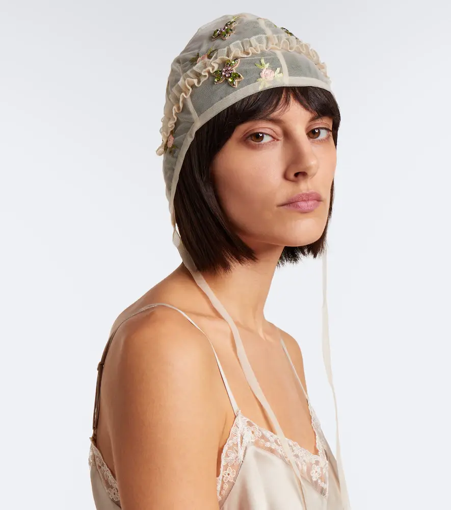 Simone Rocha Floral embroidered embellished hood | Thumbnail 5 Simone Rocha Floral embroidered embellished hood | Thumbnail 5