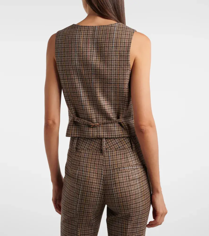 Gabriela Hearst Coleridge houndstooth wool and silk vest | Thumbnail 3