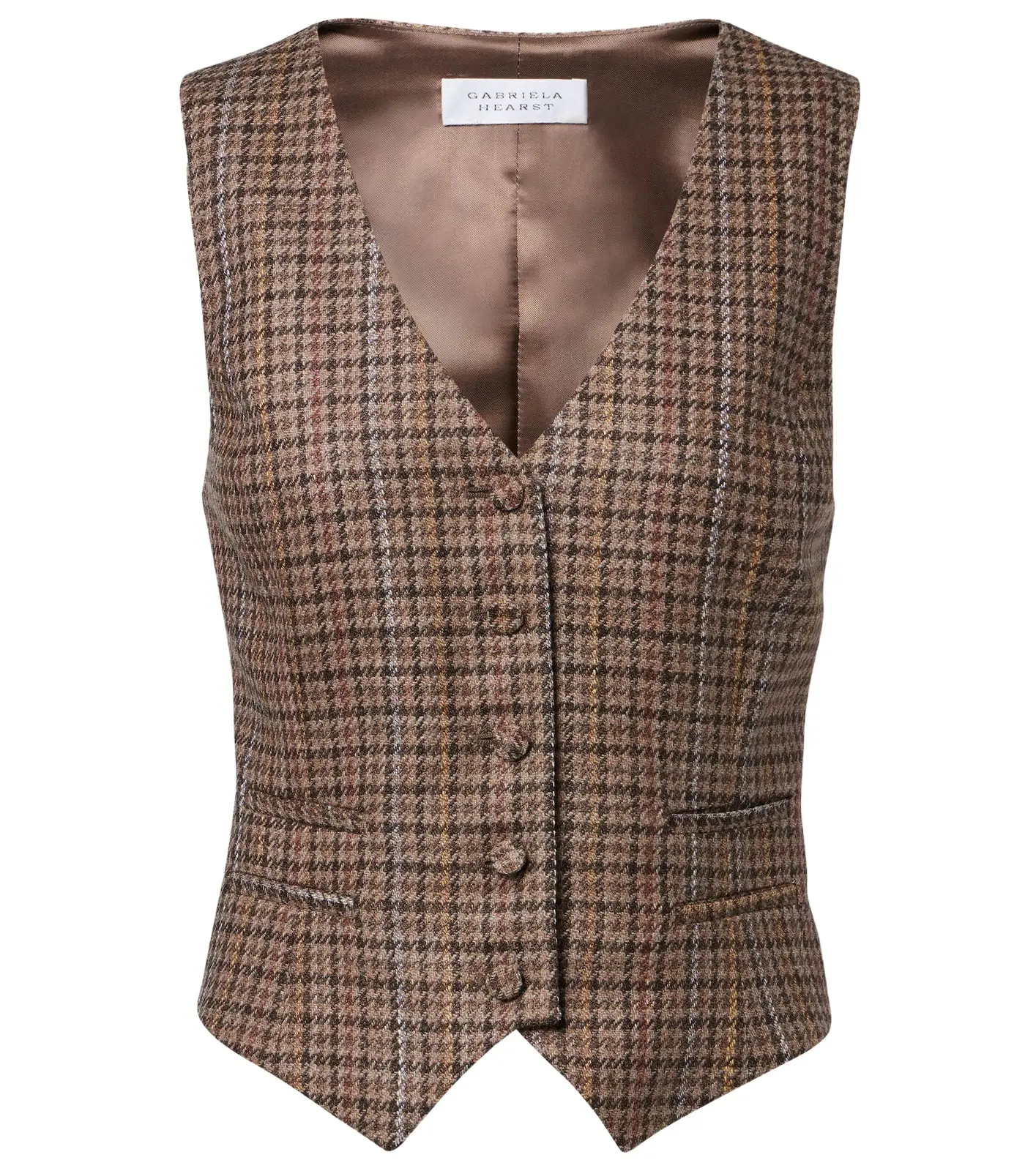 Gabriela Hearst Coleridge houndstooth wool and silk vest