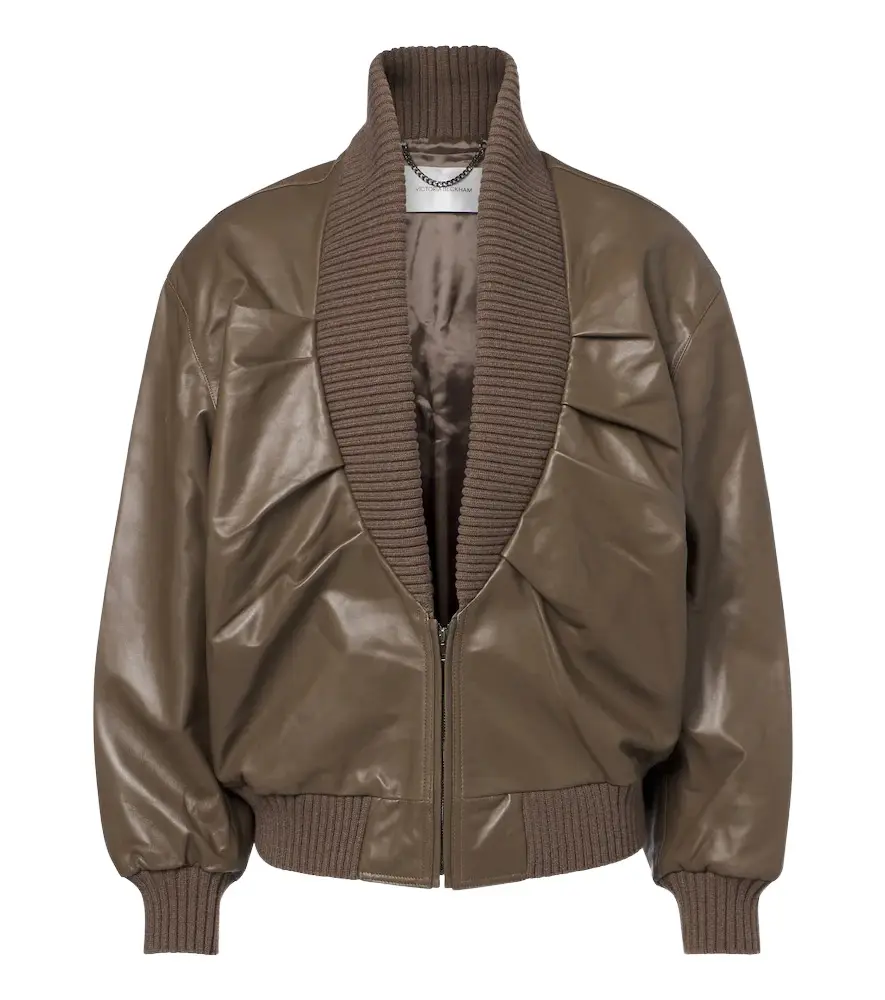 Zana leather bomber jacket Zana leather bomber jacket