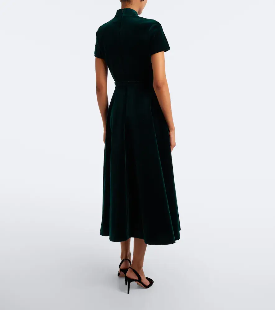Emilia Wickstead Camilla belted cotton velvet midi dress | Thumbnail 2 Emilia Wickstead Camilla belted cotton velvet midi dress | Thumbnail 2