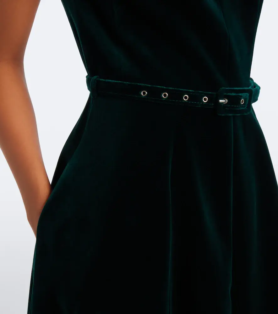 Emilia Wickstead Camilla belted cotton velvet midi dress | Thumbnail 3 Emilia Wickstead Camilla belted cotton velvet midi dress | Thumbnail 3