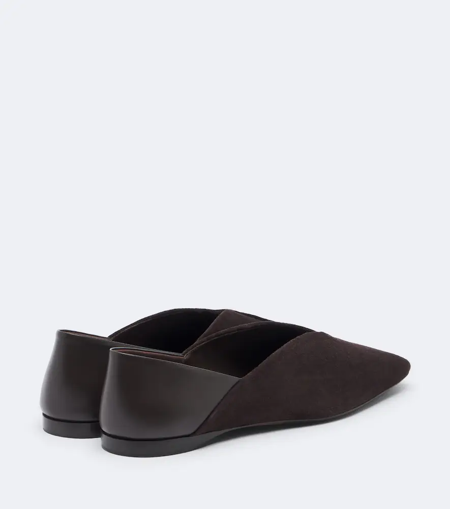 Max Mara Leather and suede slip-on shoes | Thumbnail 4