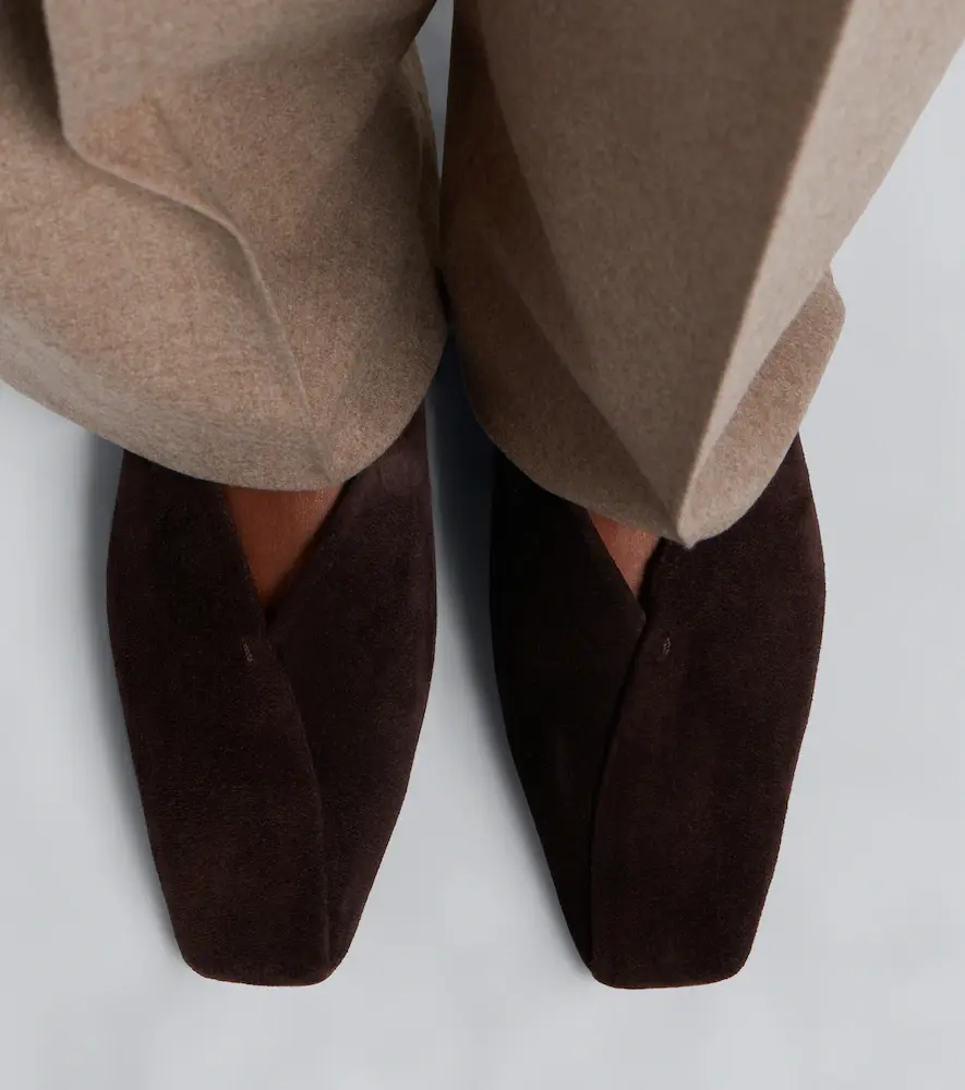 Max Mara Leather and suede slip-on shoes | Thumbnail 5