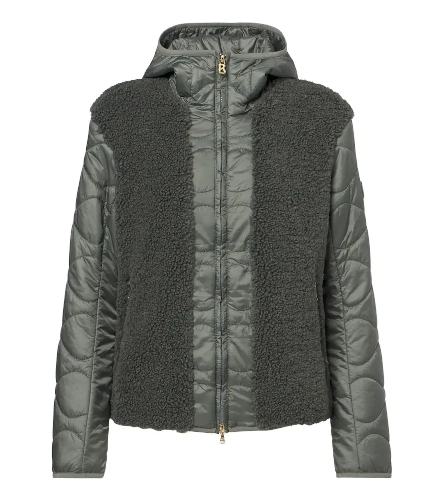 Bibi teddy-trimmed quilted ski jacket Bibi teddy-trimmed quilted ski jacket
