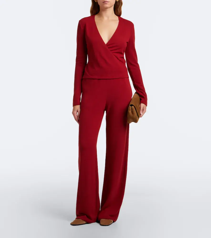 LESET Lauren jersey wrap top | Thumbnail 6